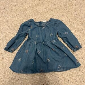 Baby Gap Charming Blue Kids Dress with Embroidered Details